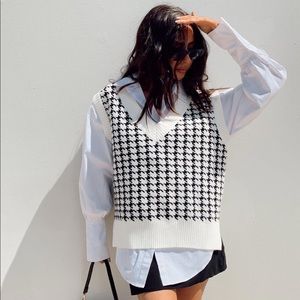 Princess Polly Ashton Sweater Vest (black/white)